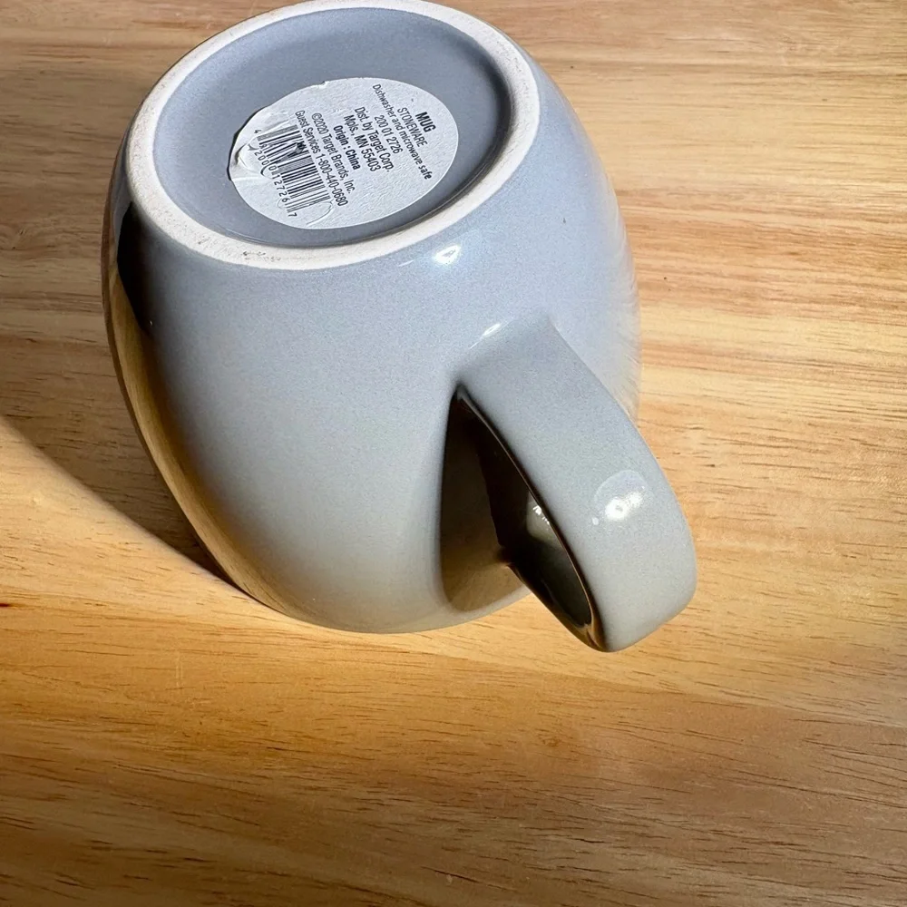 Large Gray Target Ceramic Coffee Mug